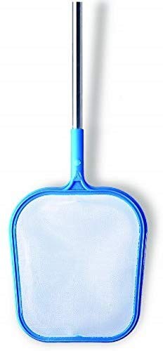 SWIMLINE HYDROTOOLS Pool Pole Accessories Leaf Skimmer Net | Integrated Pool Pole & Pool Net | Wide Pool Skimmer Net | 4FT Integrated Aluminum Telepol